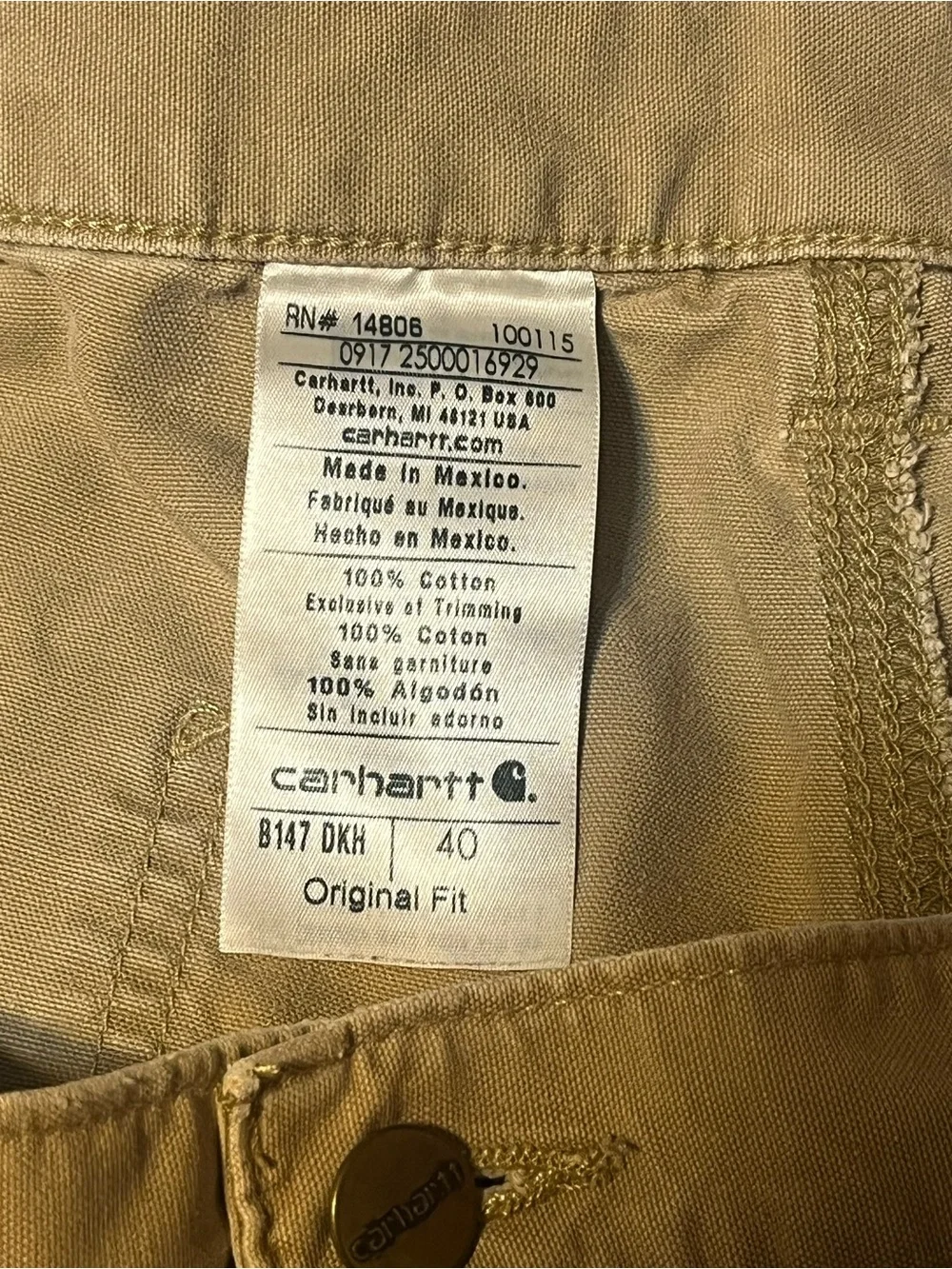 Carhartt Shorts Men’s 40
